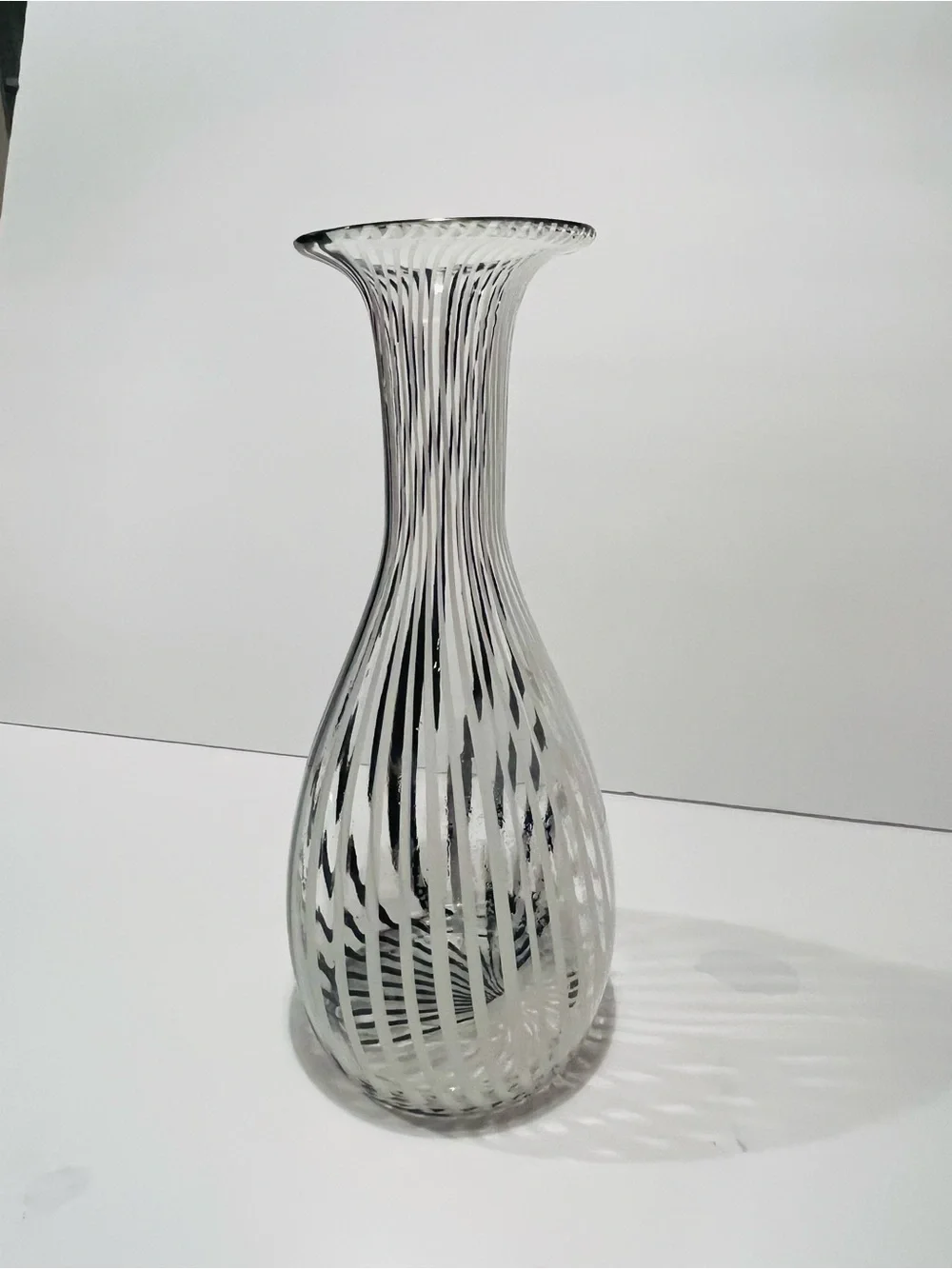 MCM Dino Martens Mezza Filigrano for Aurrliano Tosso Murano Glass Vase 10.5”